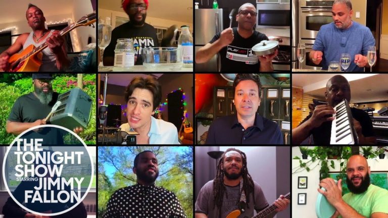 Jimmy Fallon, Brendon Urie & The Roots Remix „Under Pressure“ (At-Home Instruments)
